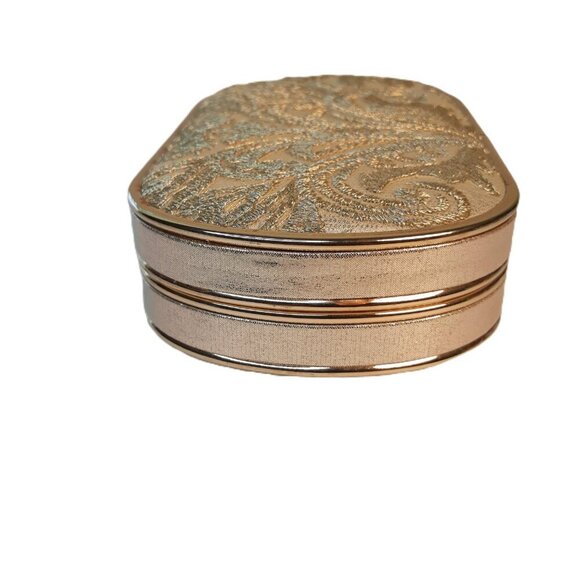 Lulu Townsend Gold Floral Clutch Handbag Party Wedding Date Night Event Festive - Picture 4 of 15